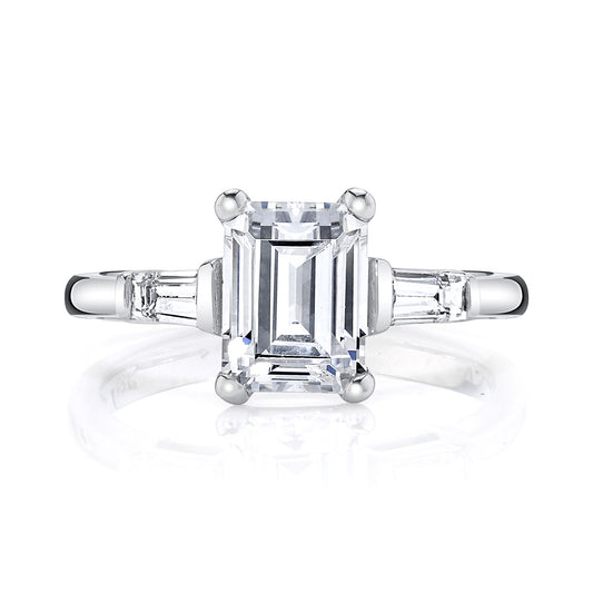Ladies Emerald Engagement Ring 27405