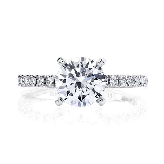 Ladies Round Engagement Ring 27411