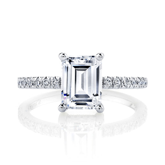 Ladies Emerald Engagement Ring 27422-EM8X6