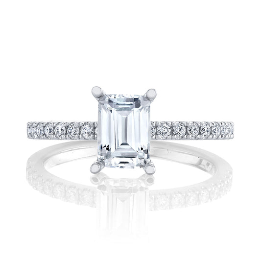 Ladies Emerald Engagement Ring 27459EM