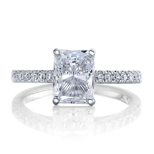 Ladies Emerald Engagement Ring 27501