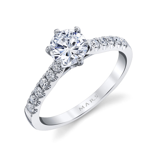 Ladies Round Engagement Ring 27505