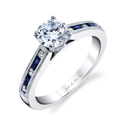 Ladies Round Engagement Ring 27514