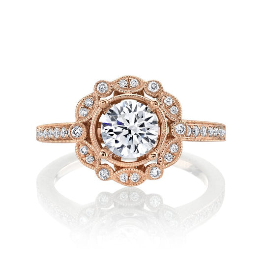 Ladies Round Engagement Ring 27093