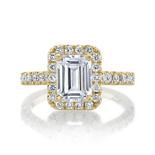 Ladies Emerald Engagement Ring 27082