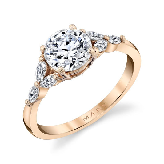 Ladies Round Engagement Ring 27477