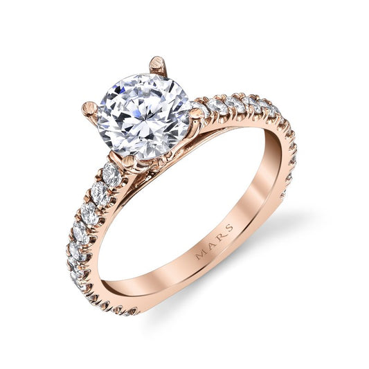 Ladies Round Engagement Ring 26562