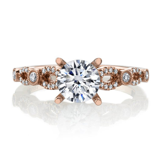 Ladies Round Engagement Ring 25279