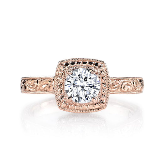 Ladies Round Engagement Ring 14672HE
