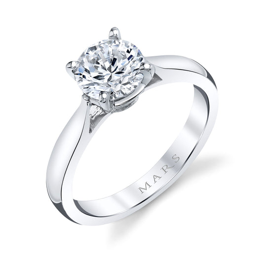 Ladies Round Engagement Ring 9010
