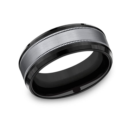 8mm Wedding Band Ring CF108013SBKTGTA