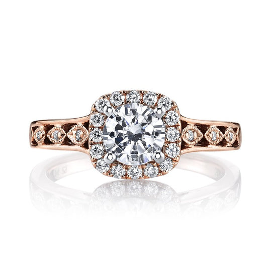 Ladies Round Engagement Ring 25804