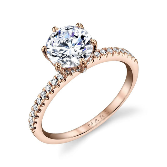 Ladies Round Engagement Ring 27155