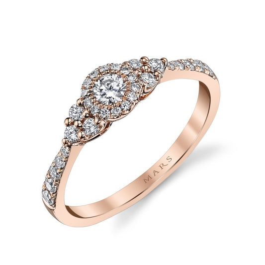 Ladies Round Engagement Ring 27560