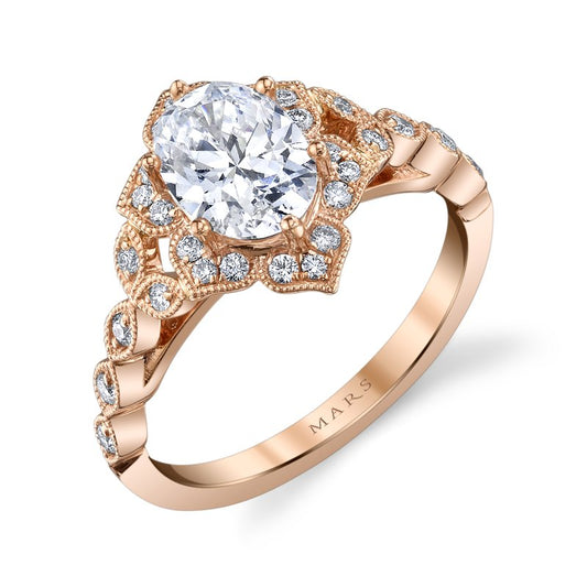 Ladies Oval Engagement Ring 27069