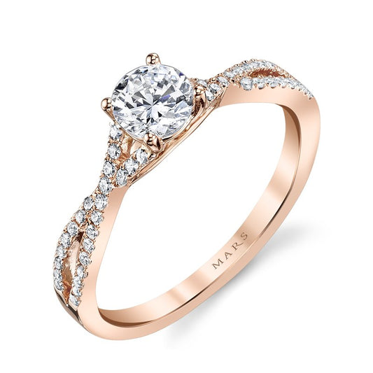 Ladies Round Engagement Ring 25727