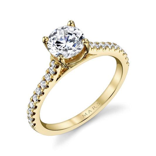 Ladies Round Engagement Ring 27084