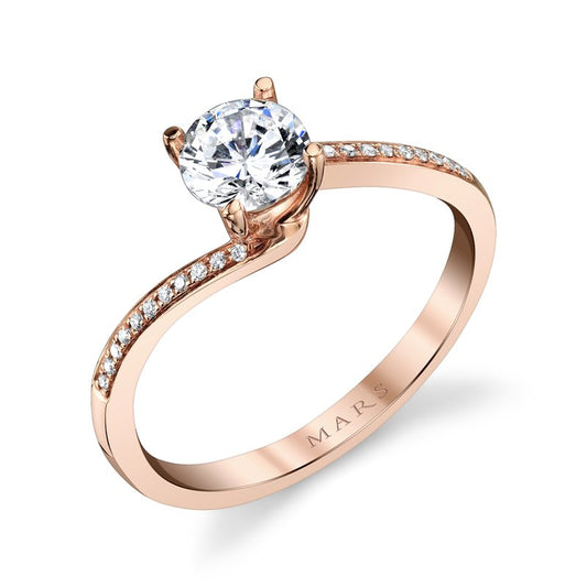 Ladies Round Engagement Ring 25386B