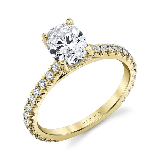 Ladies Oval Engagement Ring 27554RD