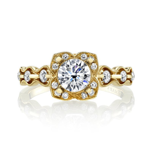 Ladies Round Engagement Ring 27156