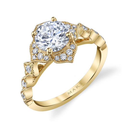 Ladies Round Engagement Ring 27070