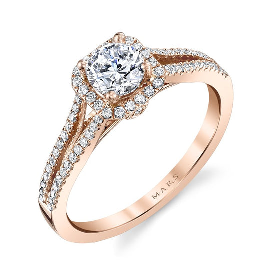 Ladies Round Engagement Ring 25355