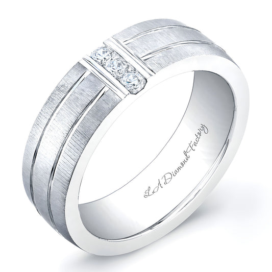 6mm Channel Set Men's Diamond Wedding Band