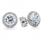 Halo Diamond Earrings (Multiple Sizes)