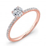14kt Rose Gold Micro-Pave Engagement Ring (0.64ctw)