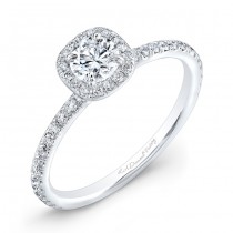 14kt White Gold Halo Engagement Ring (0.62ctw)